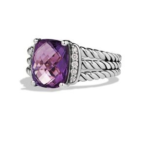 DAVID YURMAN Diamond Amethyst Wheaton Ring